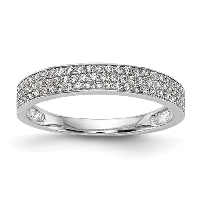 0.37ct. CZ Solid Real 14k White Gold Wedding Wedding Band Ring