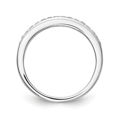 0.10ct. CZ Solid Real 14k White Gold Wedding Wedding Band Ring