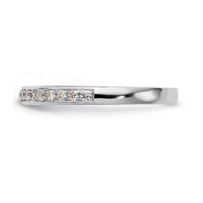 0.10ct. CZ Solid Real 14k White Gold Wedding Wedding Band Ring