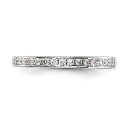 0.10ct. CZ Solid Real 14k White Gold Wedding Wedding Band Ring