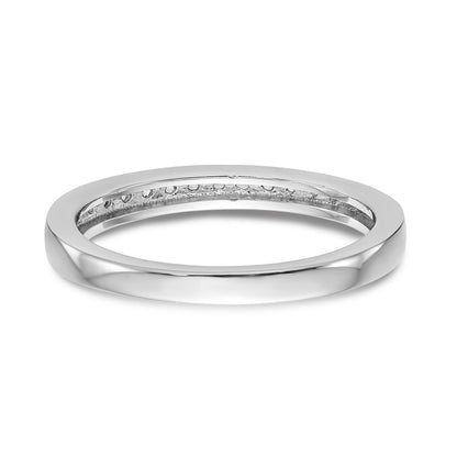 0.10ct. CZ Solid Real 14k White Gold Wedding Wedding Band Ring