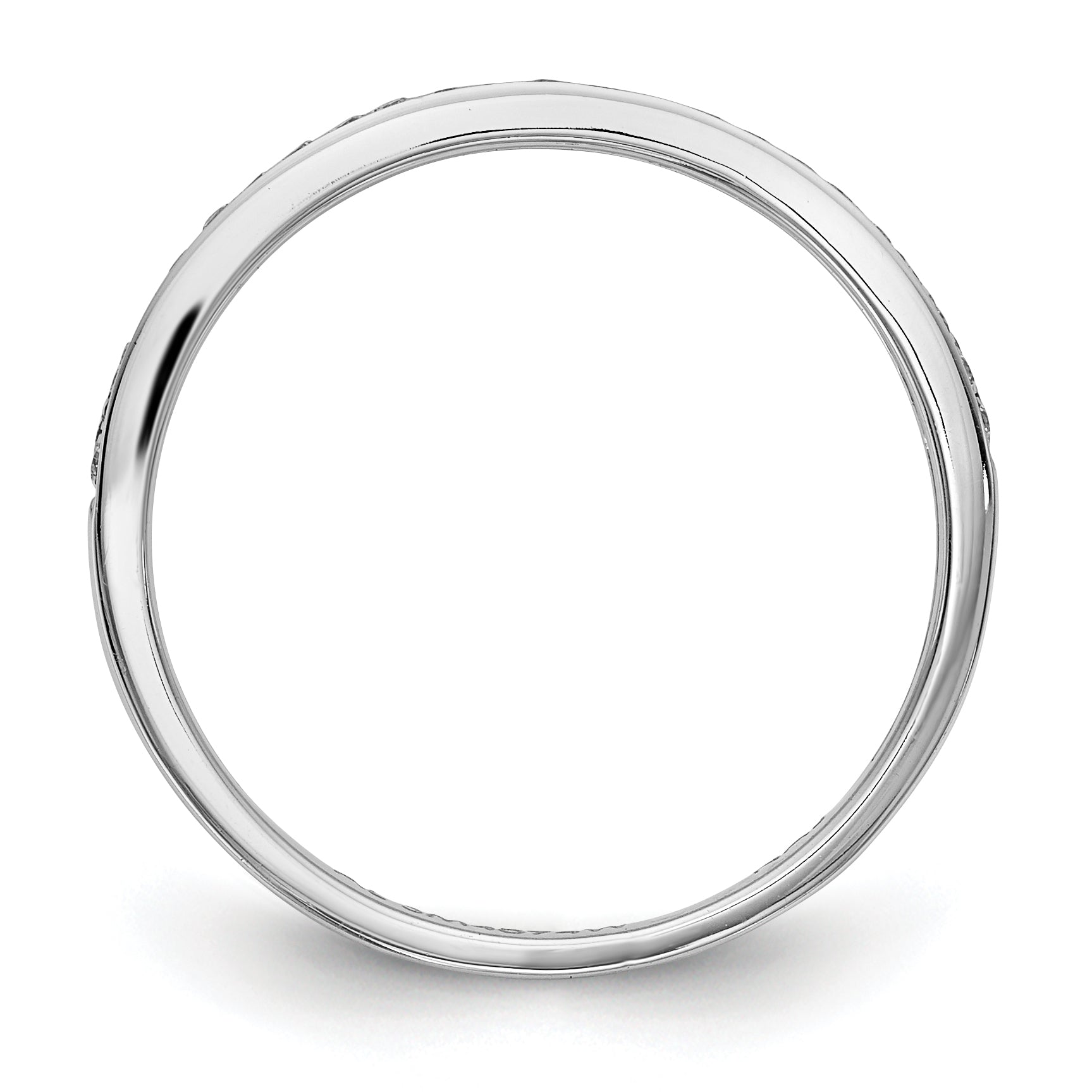 0.24ct. CZ Solid Real 14k White Gold Wedding Wedding Band Ring