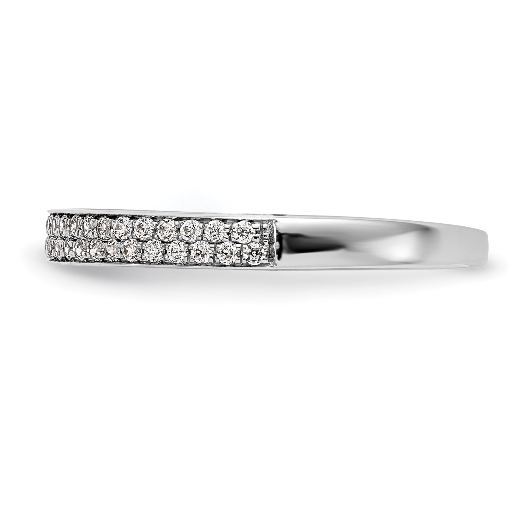 0.24ct. CZ Solid Real 14k White Gold Wedding Wedding Band Ring