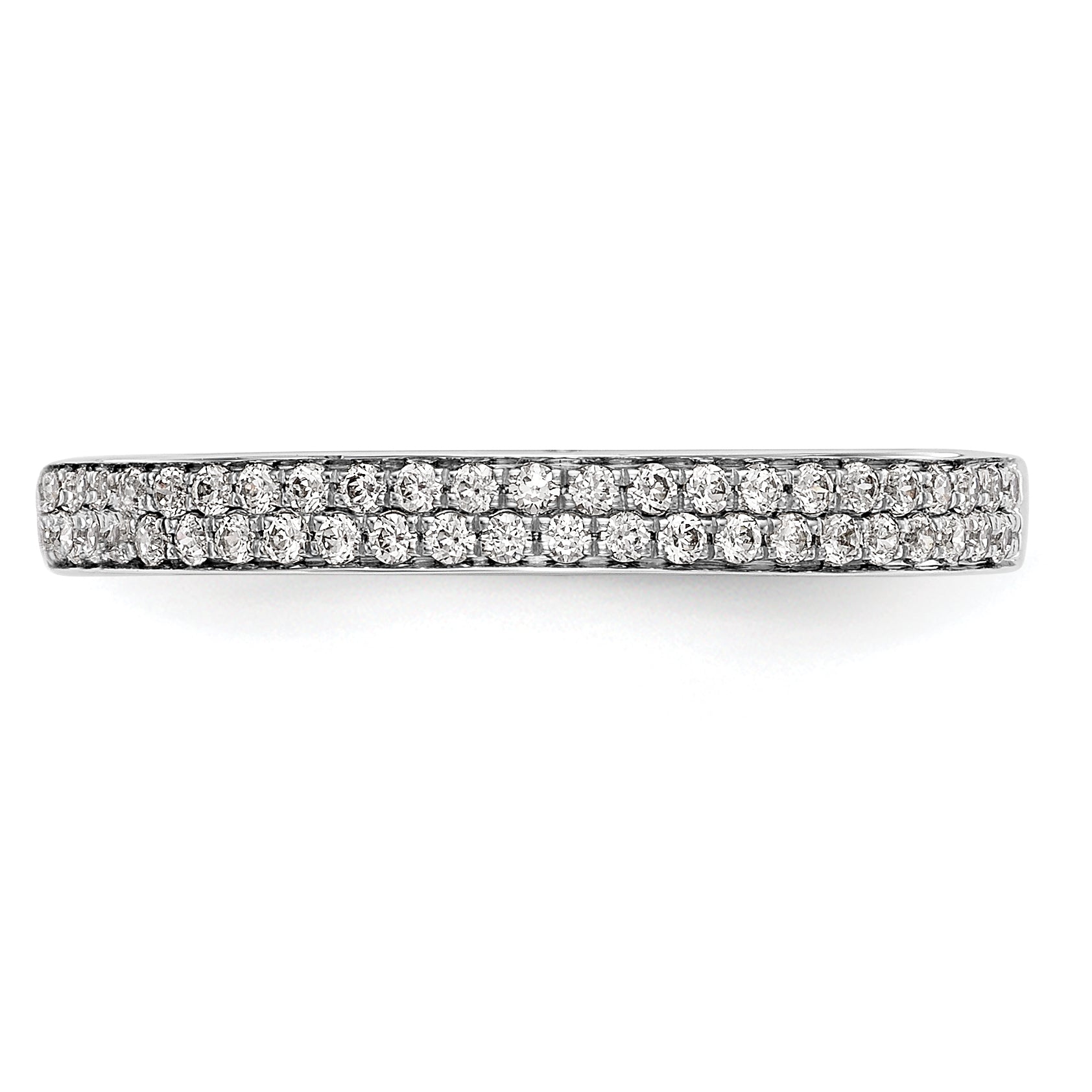 0.24ct. CZ Solid Real 14k White Gold Wedding Wedding Band Ring
