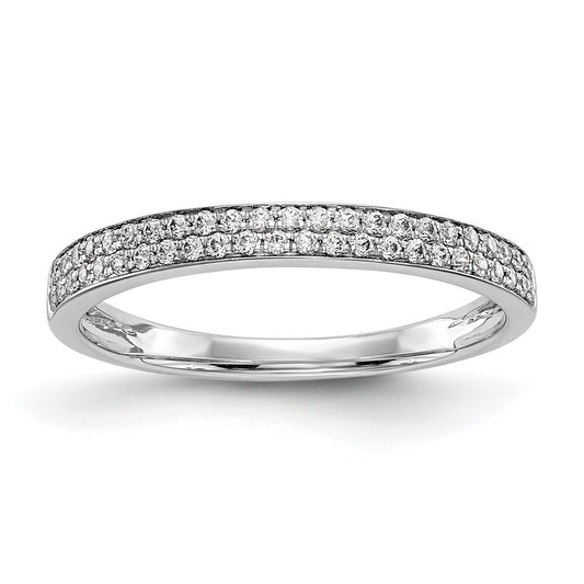 0.24ct. CZ Solid Real 14k White Gold Wedding Wedding Band Ring