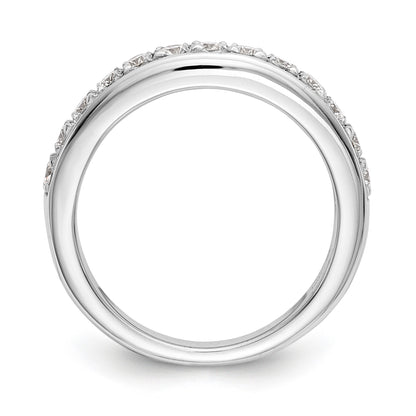 0.16ct. CZ Solid Real 14k White Gold Wedding Wedding Band Ring
