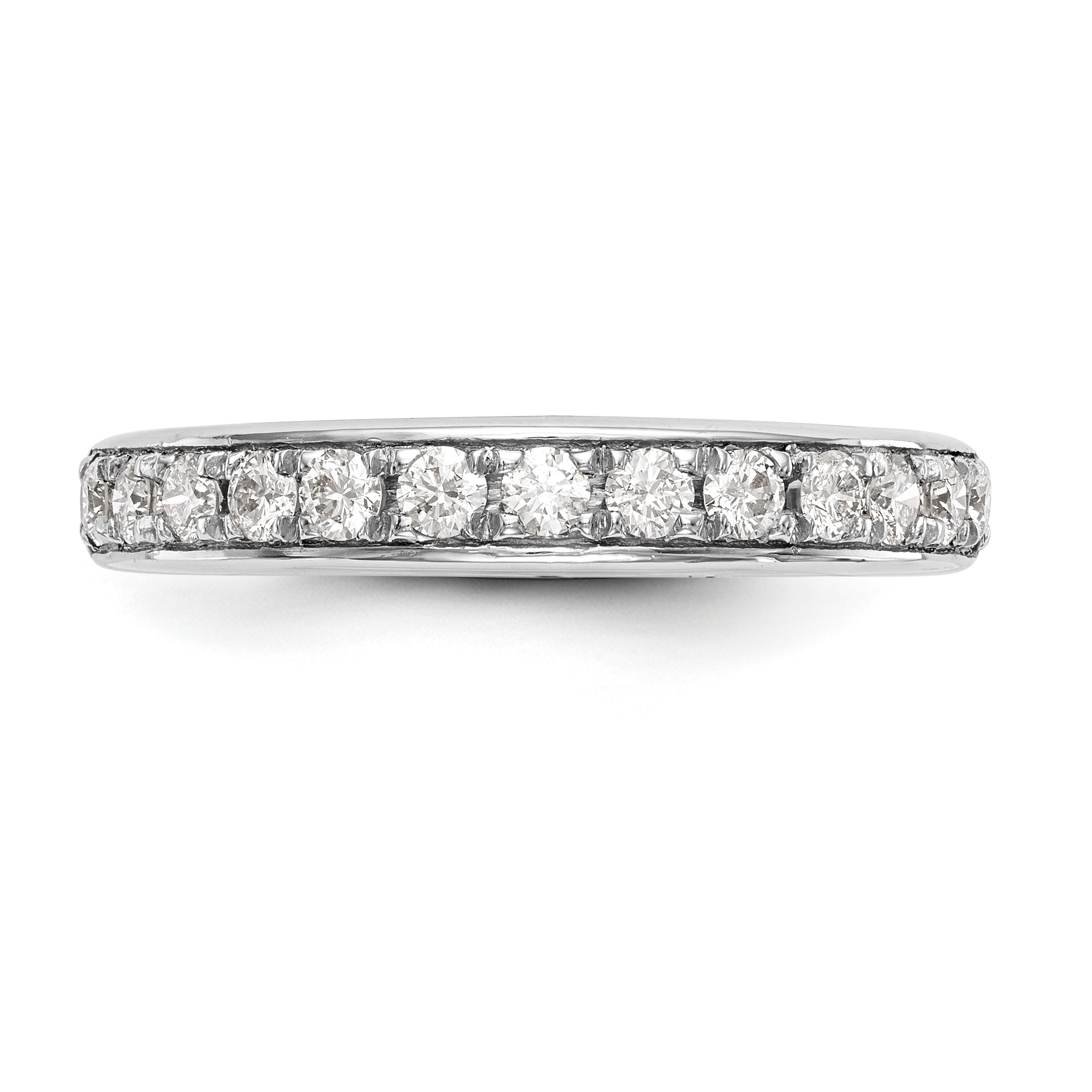 0.16ct. CZ Solid Real 14k White Gold Wedding Wedding Band Ring