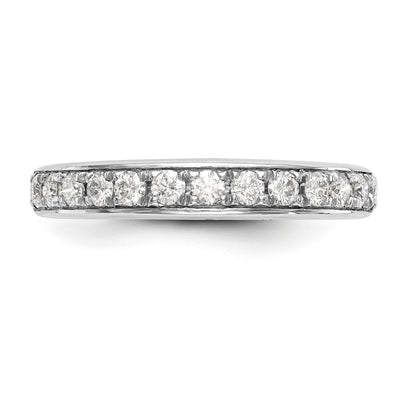 0.16ct. CZ Solid Real 14k White Gold Wedding Wedding Band Ring