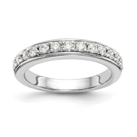 0.16ct. CZ Solid Real 14k White Gold Wedding Wedding Band Ring