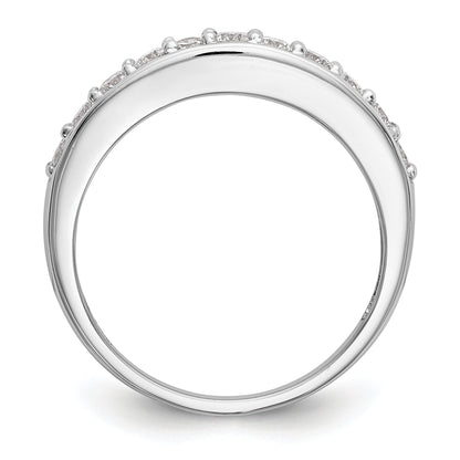 0.50ct. CZ Solid Real 14k White Gold Wedding Wedding Band Ring