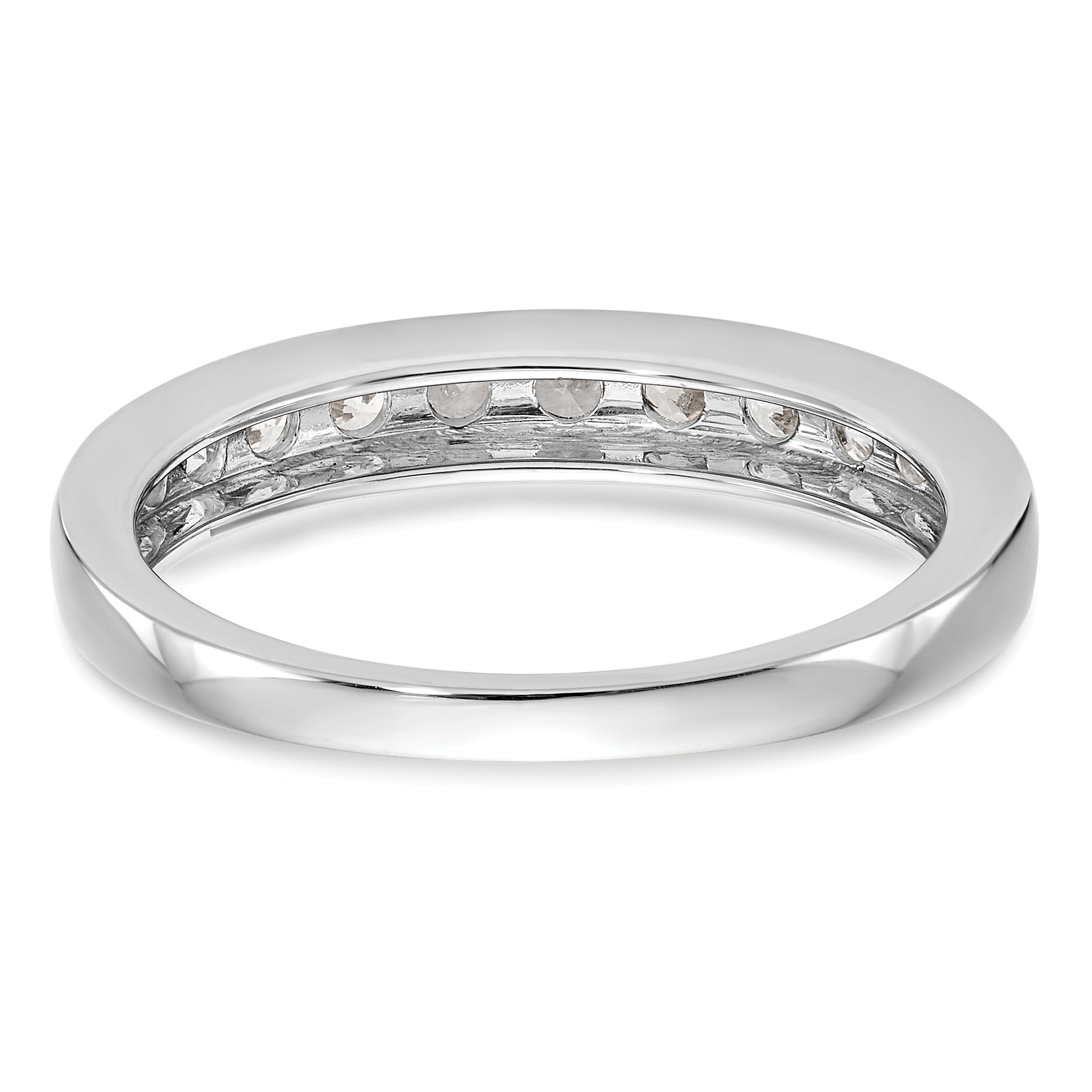 0.50ct. CZ Solid Real 14k White Gold Wedding Wedding Band Ring
