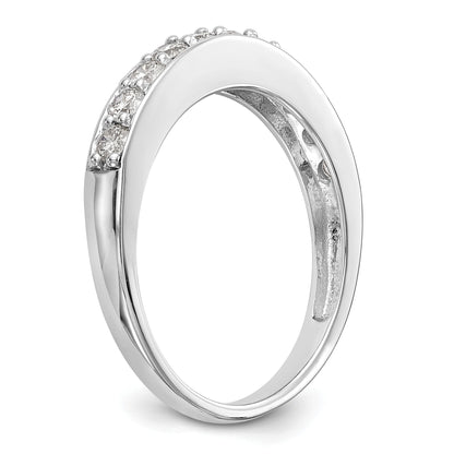 0.50ct. CZ Solid Real 14k White Gold Wedding Wedding Band Ring