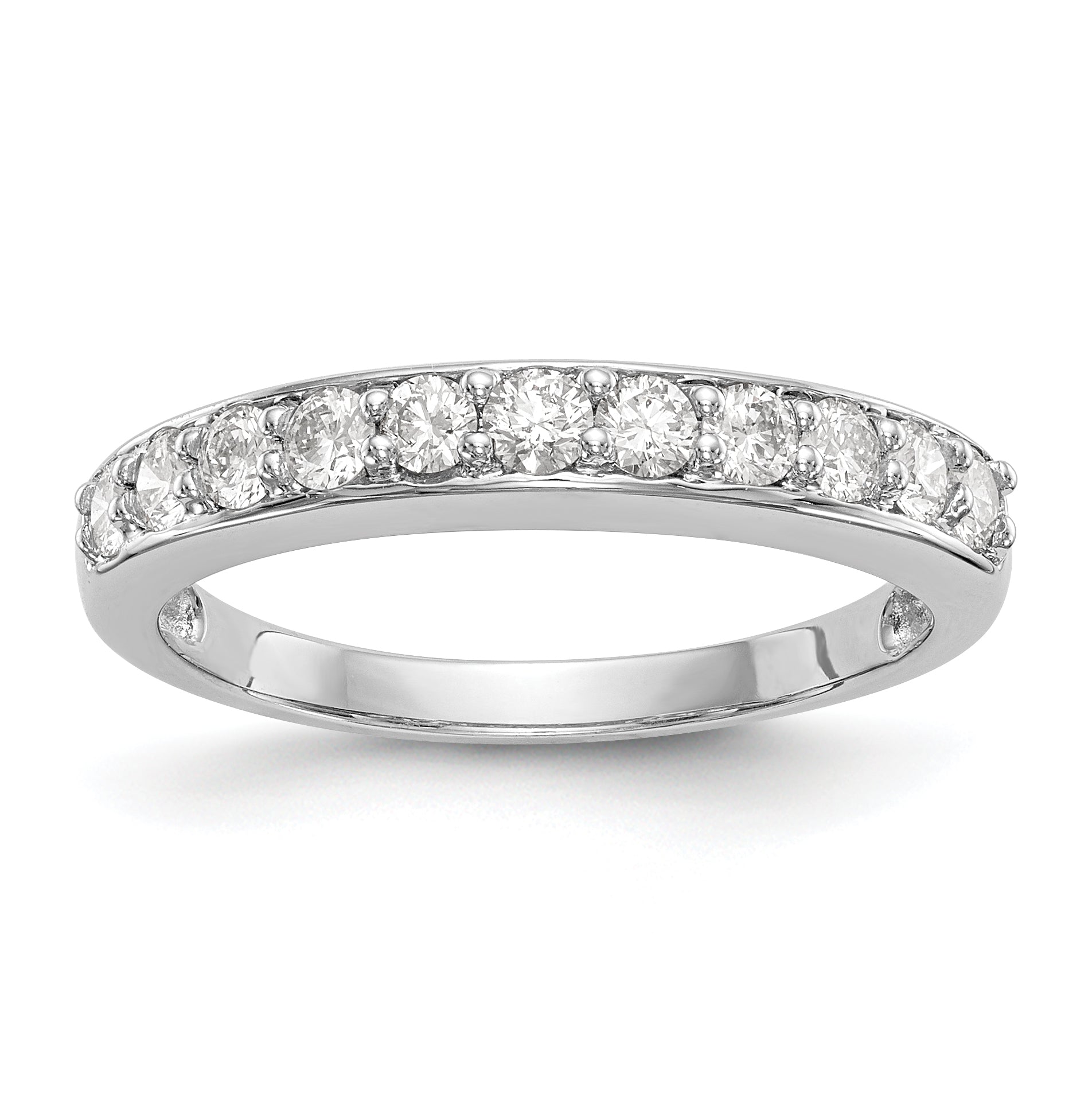0.50ct. CZ Solid Real 14k White Gold Wedding Wedding Band Ring