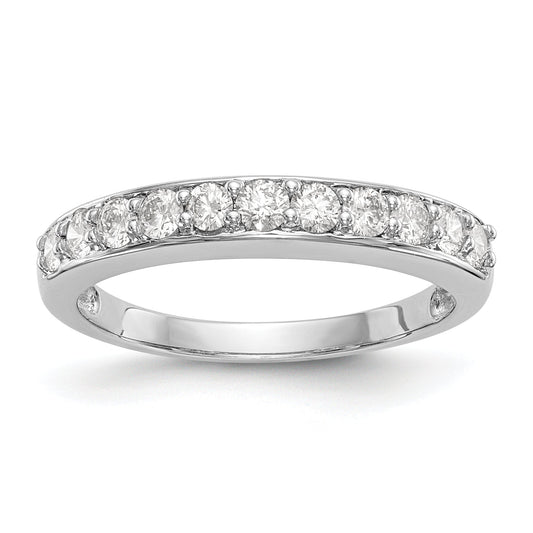 0.50ct. CZ Solid Real 14k White Gold Wedding Wedding Band Ring