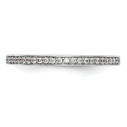 0.13ct. CZ Solid Real 14k White Gold Wedding Wedding Band Ring