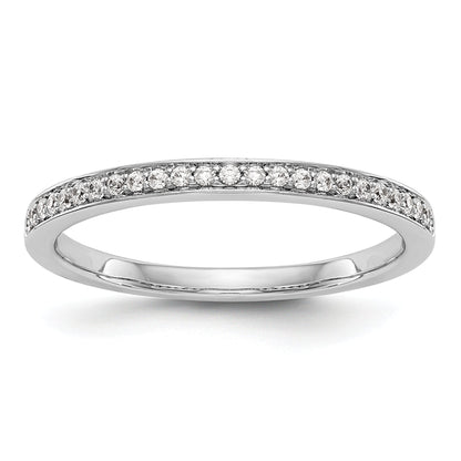 0.13ct. CZ Solid Real 14k White Gold Wedding Wedding Band Ring