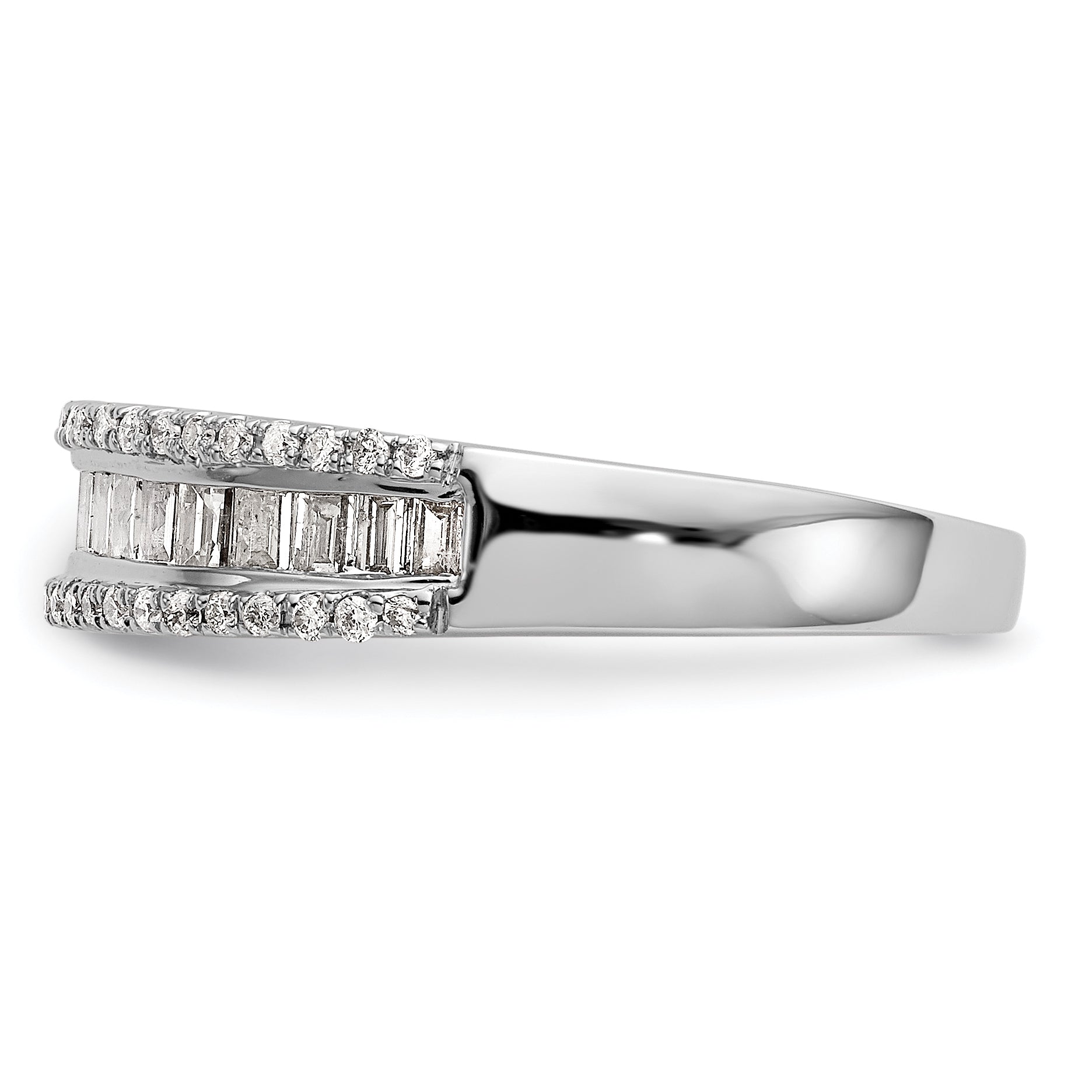 0.38ct. CZ Solid Real 14k White Gold Wedding Wedding Band Ring