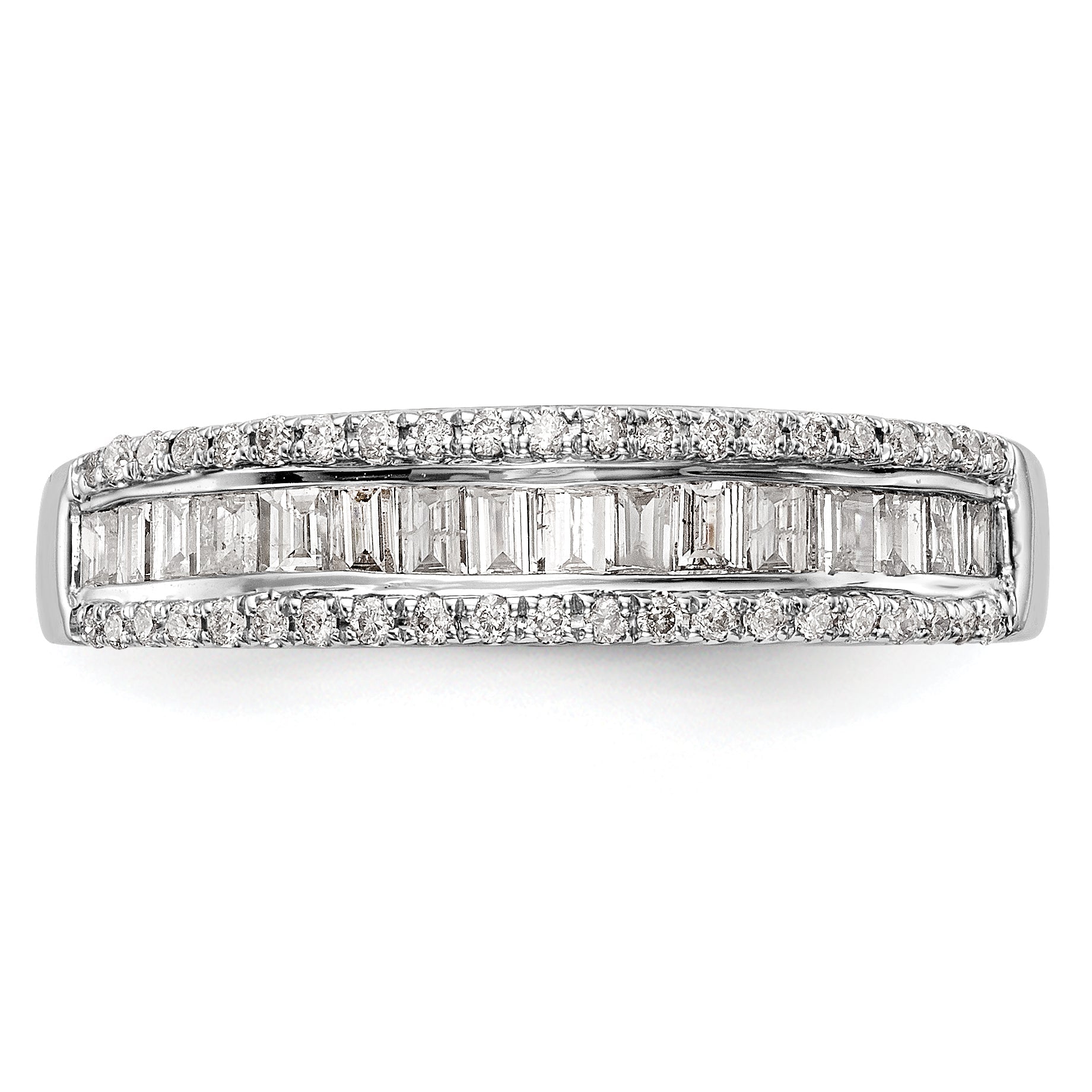 0.38ct. CZ Solid Real 14k White Gold Wedding Wedding Band Ring