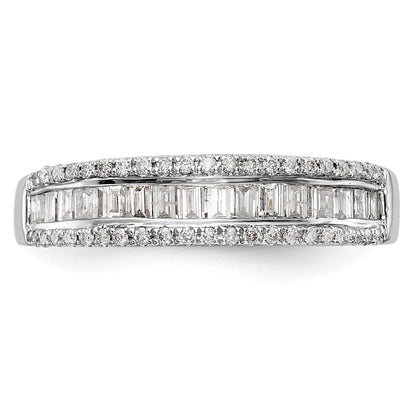 0.38ct. CZ Solid Real 14k White Gold Wedding Wedding Band Ring