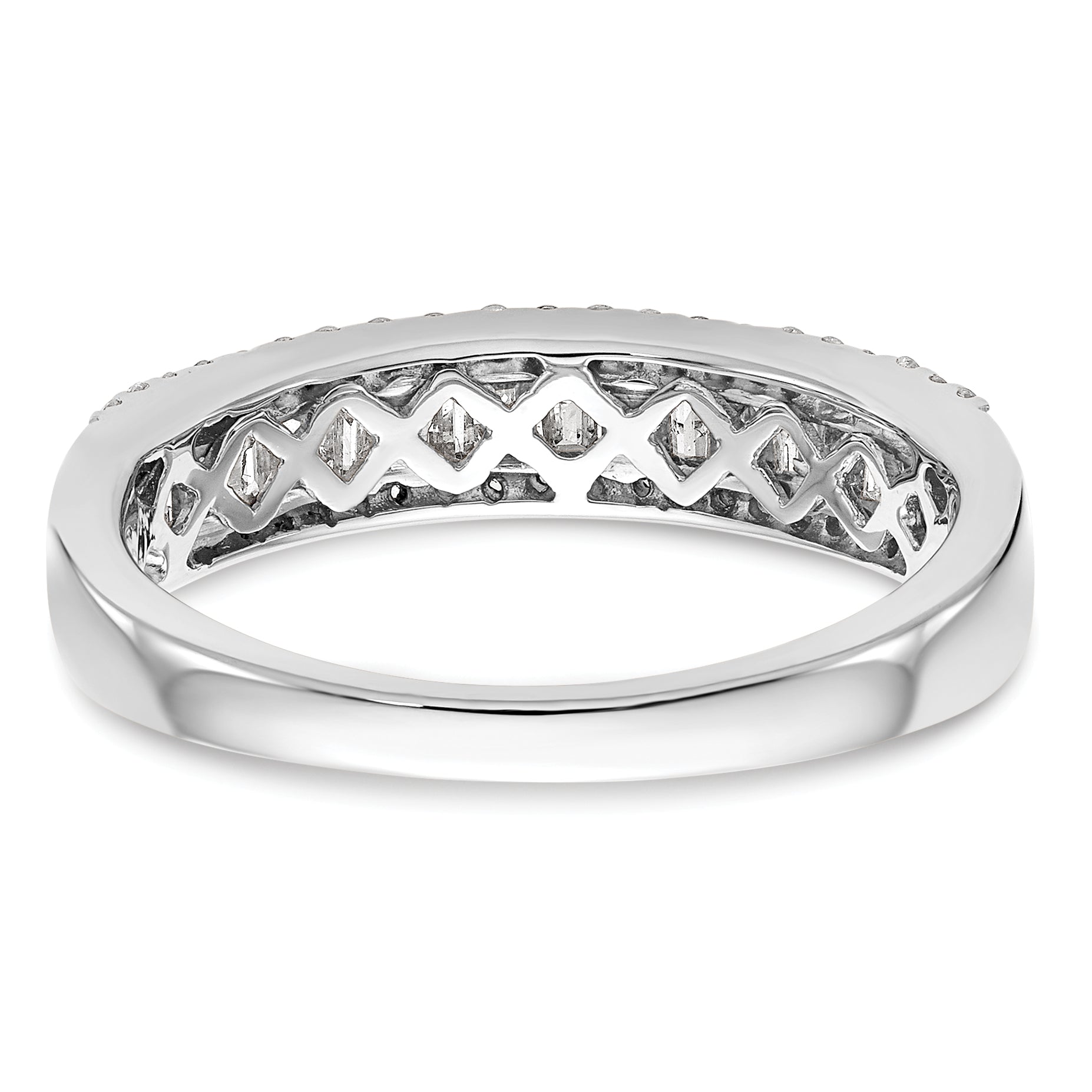 0.38ct. CZ Solid Real 14k White Gold Wedding Wedding Band Ring