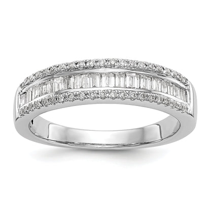0.38ct. CZ Solid Real 14k White Gold Wedding Wedding Band Ring