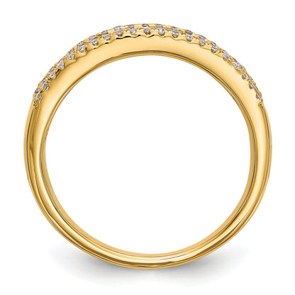 0.38ct. CZ Solid Real 14k White Gold Wedding Wedding Band Ring