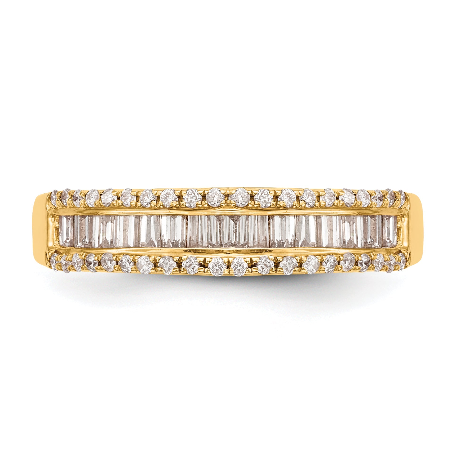 0.38ct. CZ Solid Real 14k White Gold Wedding Wedding Band Ring
