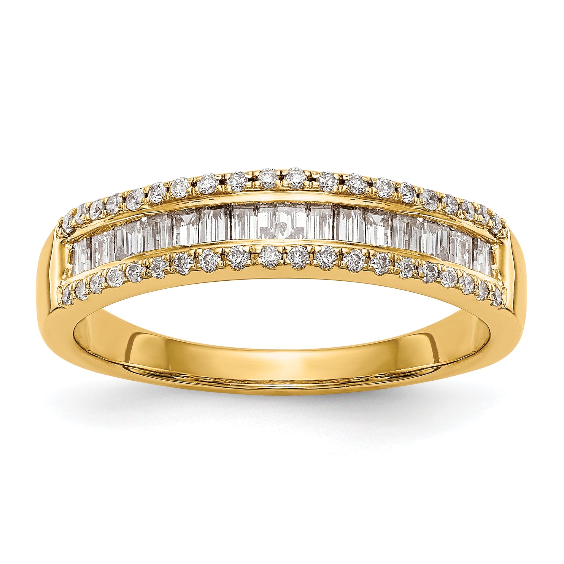 0.38ct. CZ Solid Real 14k White Gold Wedding Wedding Band Ring
