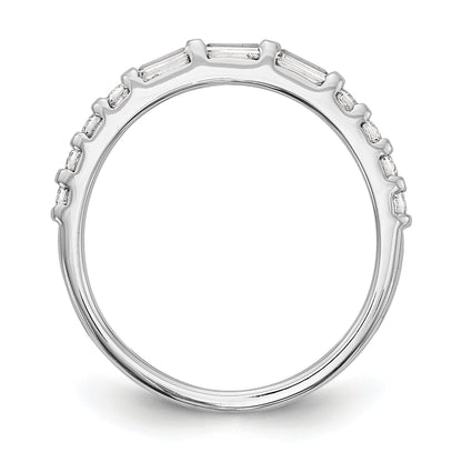 0.35ct. CZ Solid Real 14k White Gold Wedding Wedding Band Ring