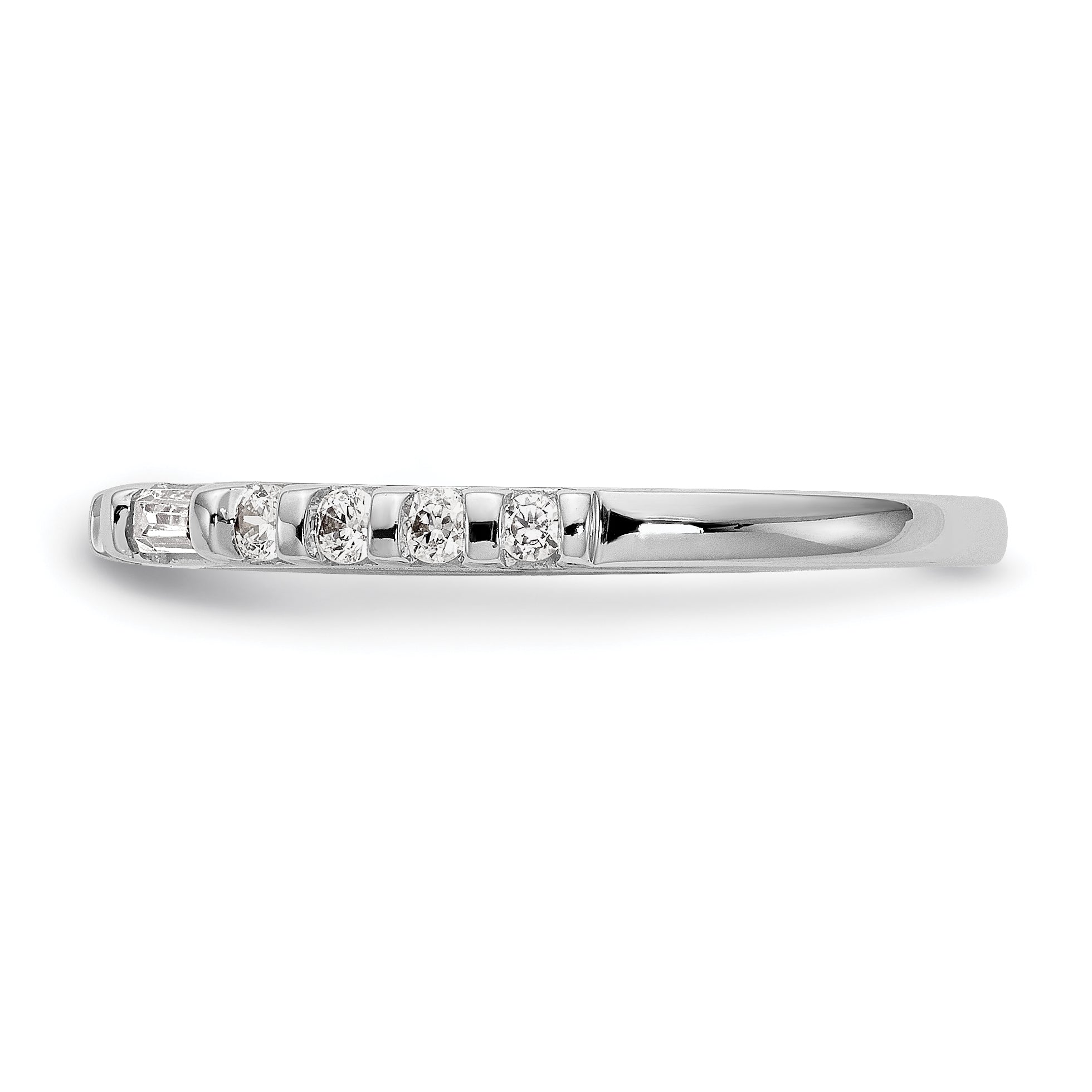 0.35ct. CZ Solid Real 14k White Gold Wedding Wedding Band Ring