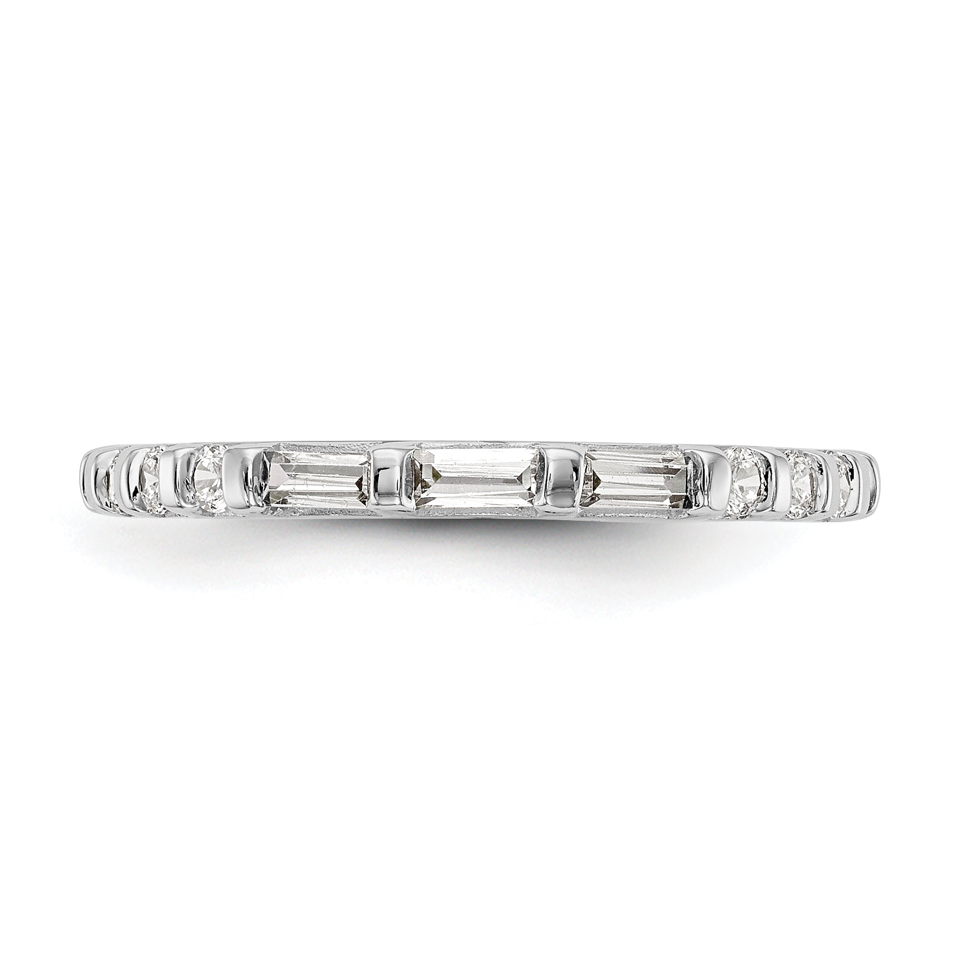 0.35ct. CZ Solid Real 14k White Gold Wedding Wedding Band Ring