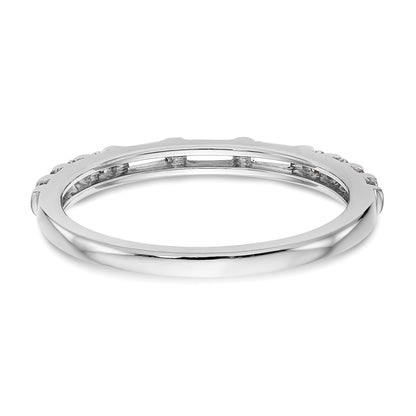 0.35ct. CZ Solid Real 14k White Gold Wedding Wedding Band Ring