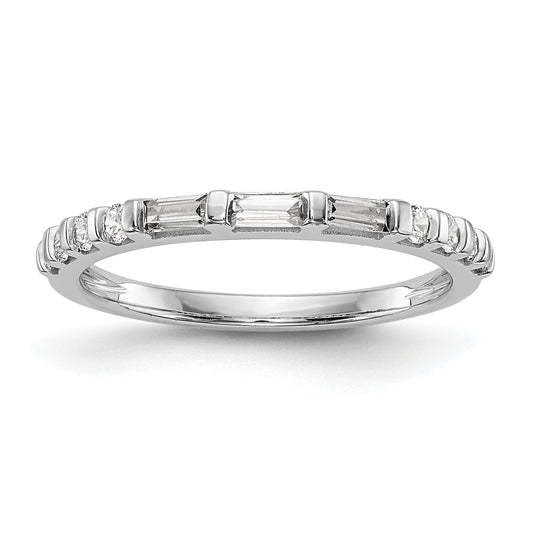 0.35ct. CZ Solid Real 14k White Gold Wedding Wedding Band Ring
