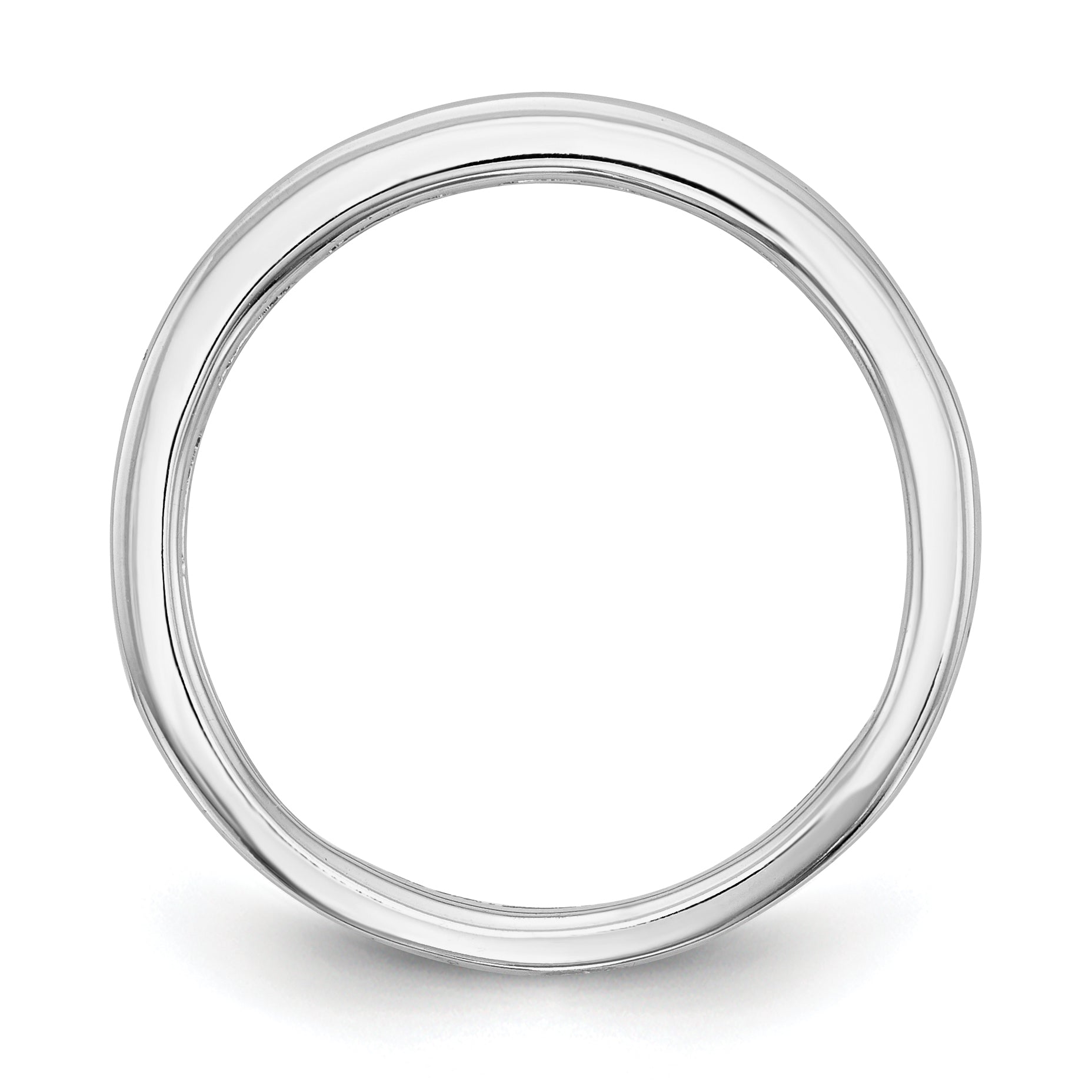 0.23ct. CZ Solid Real 14k White Gold Wedding Wedding Band Ring