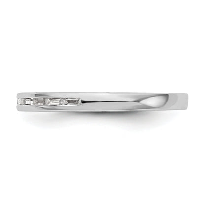 0.23ct. CZ Solid Real 14k White Gold Wedding Wedding Band Ring