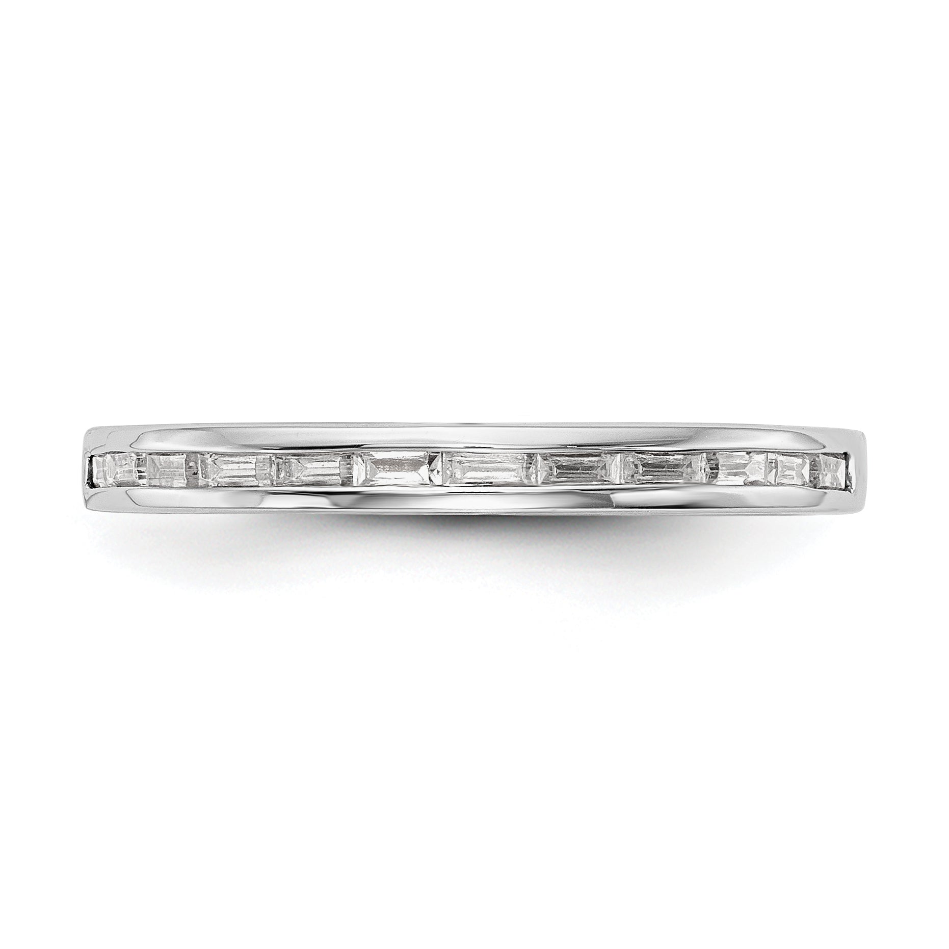 0.23ct. CZ Solid Real 14k White Gold Wedding Wedding Band Ring