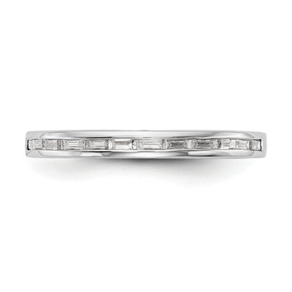 0.23ct. CZ Solid Real 14k White Gold Wedding Wedding Band Ring