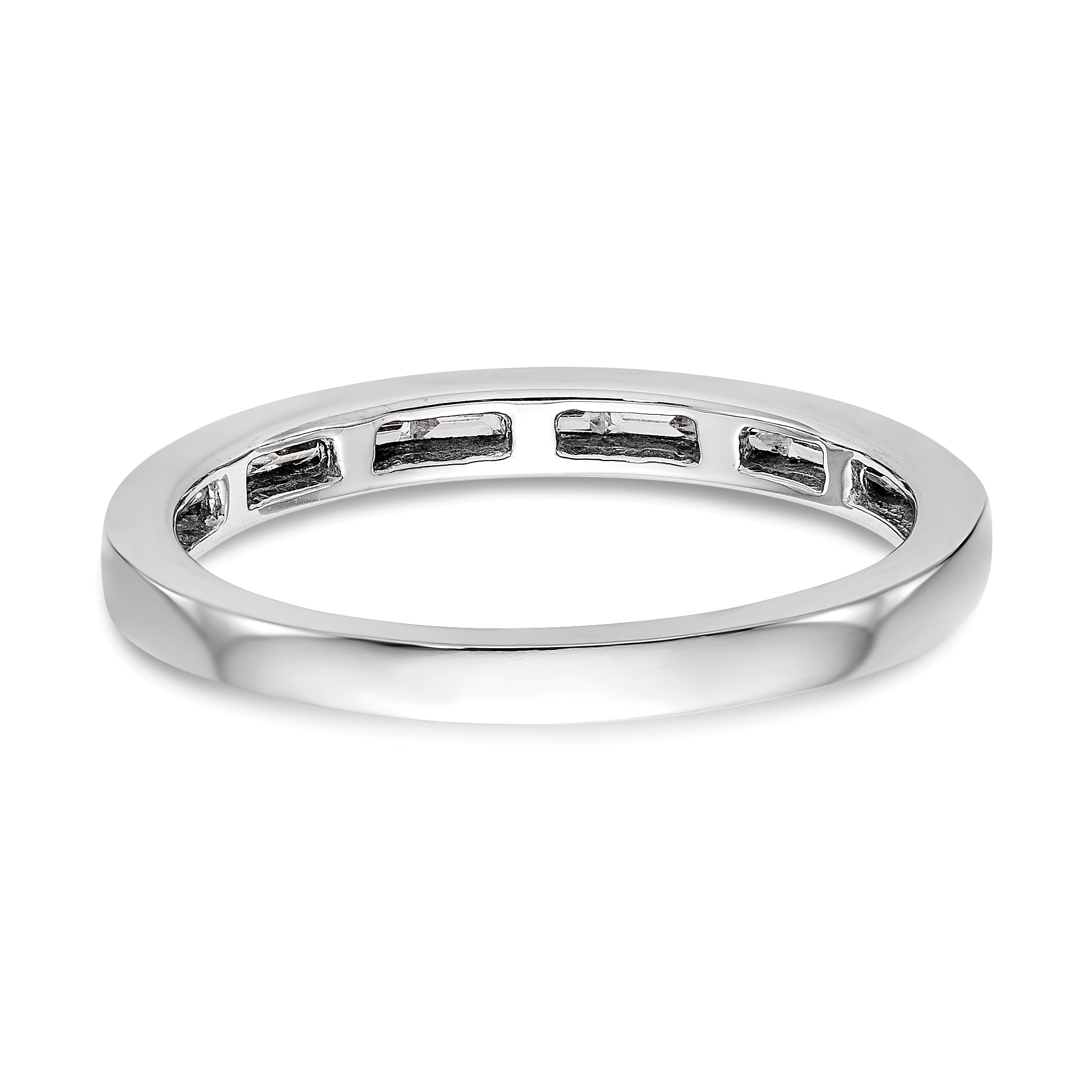 0.23ct. CZ Solid Real 14k White Gold Wedding Wedding Band Ring