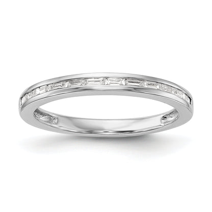 0.23ct. CZ Solid Real 14k White Gold Wedding Wedding Band Ring