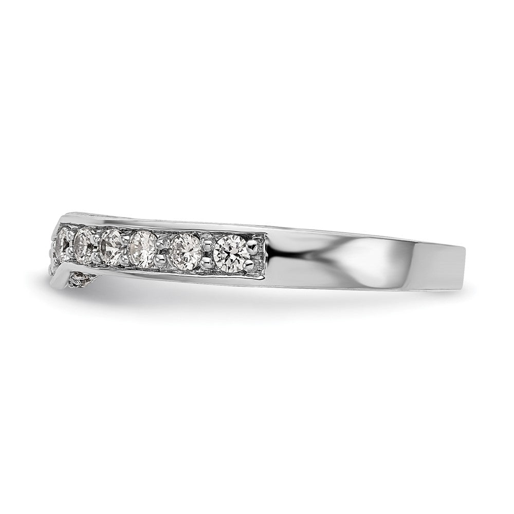 0.55ct. CZ Solid Real 14k White Gold Wedding Wedding Band Ring