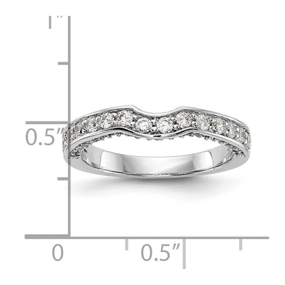 0.55ct. CZ Solid Real 14k White Gold Wedding Wedding Band Ring