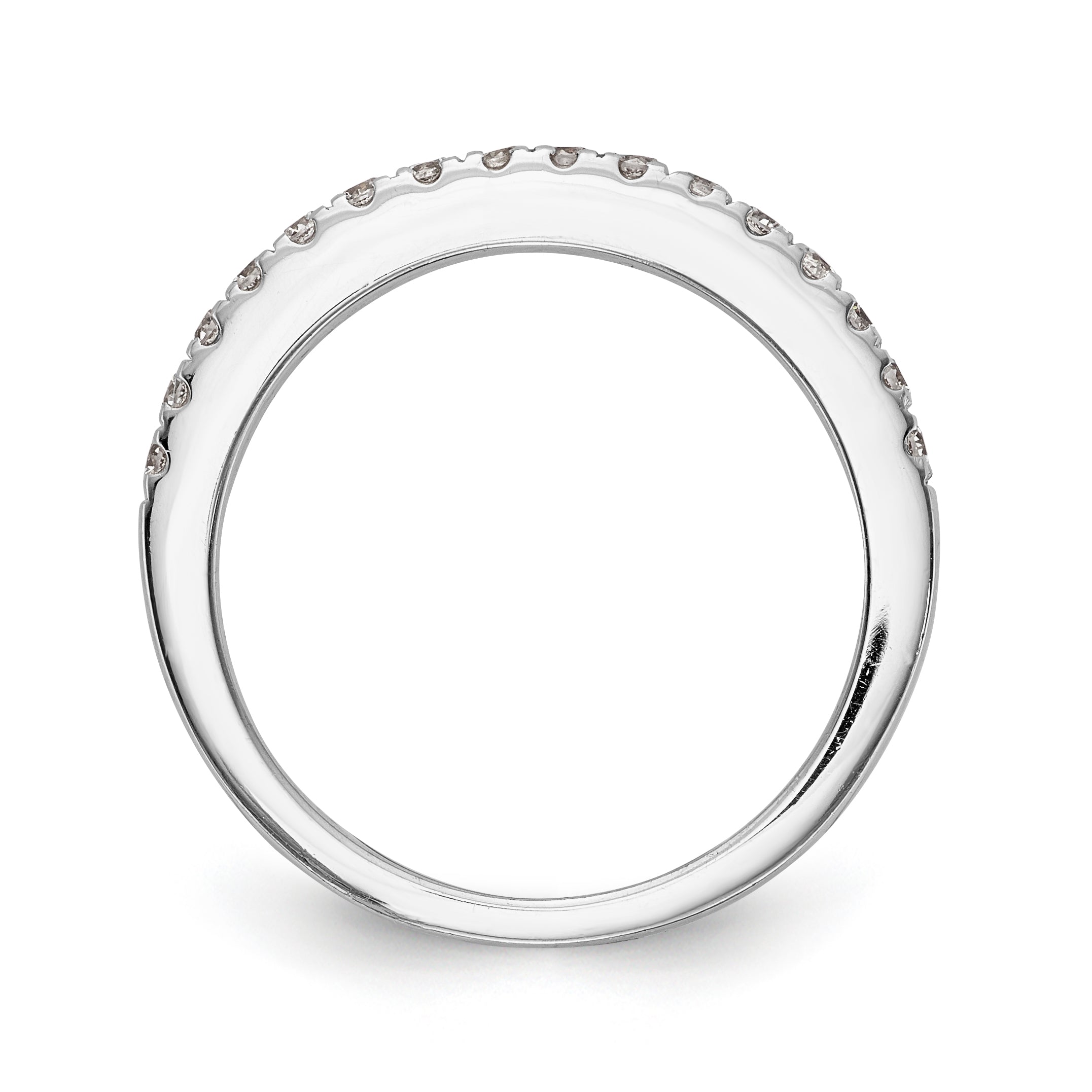 0.34ct. CZ Solid Real 14k White Gold Wedding Wedding Band Ring
