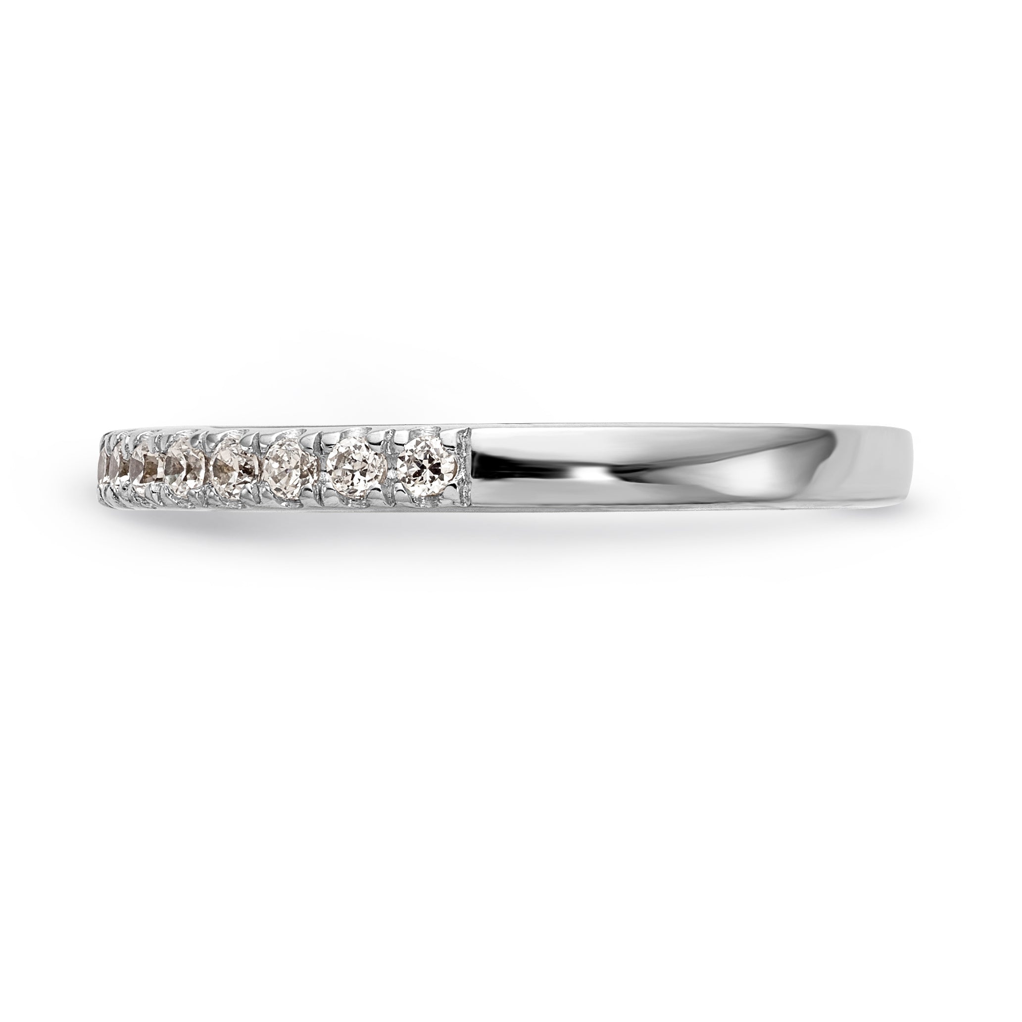 0.34ct. CZ Solid Real 14k White Gold Wedding Wedding Band Ring