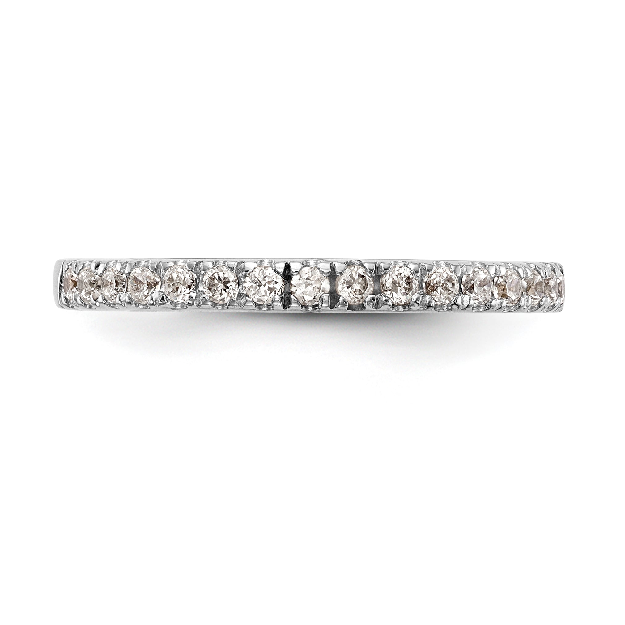 0.34ct. CZ Solid Real 14k White Gold Wedding Wedding Band Ring