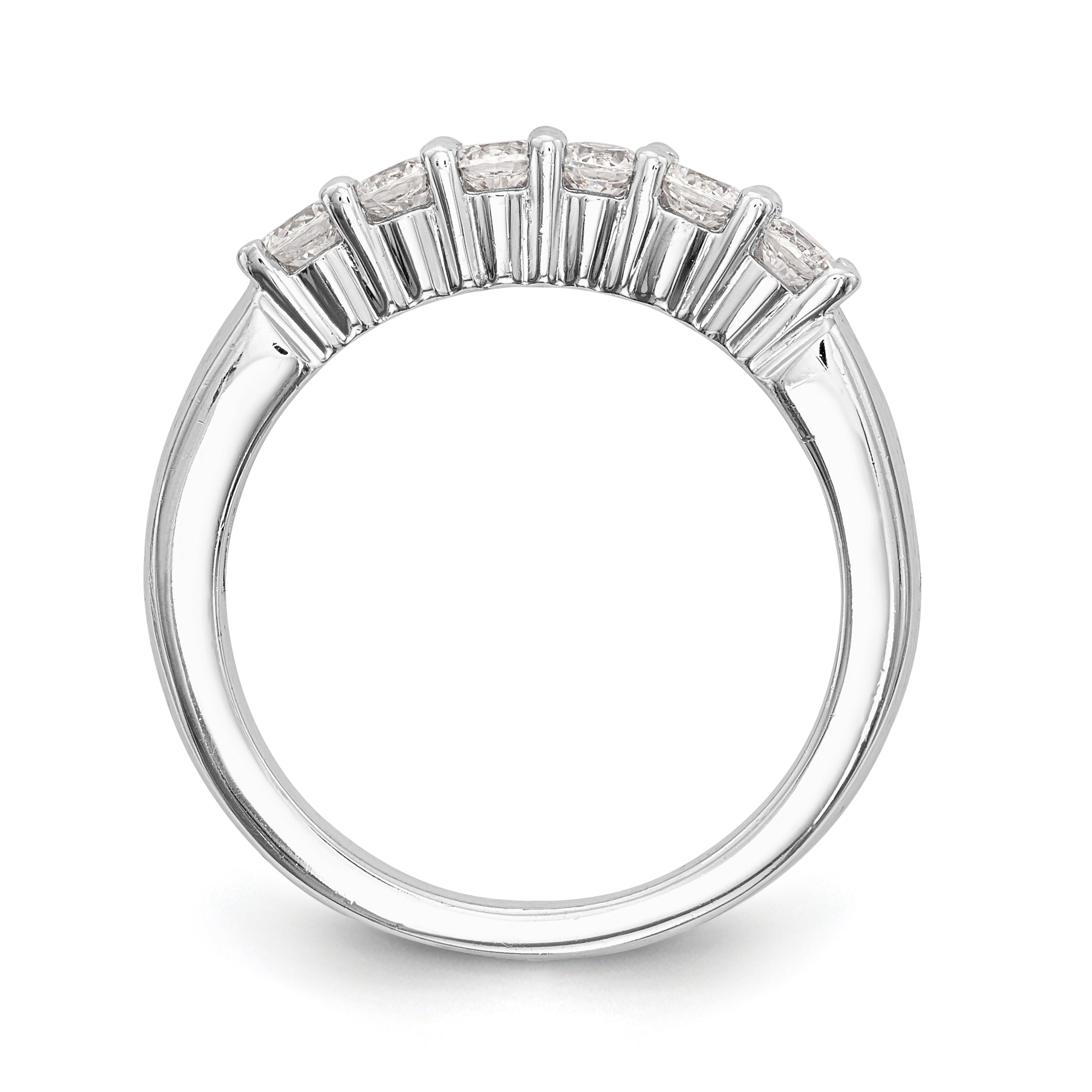 0.30ct. CZ Solid Real 14k White Gold Wedding Wedding Band Ring