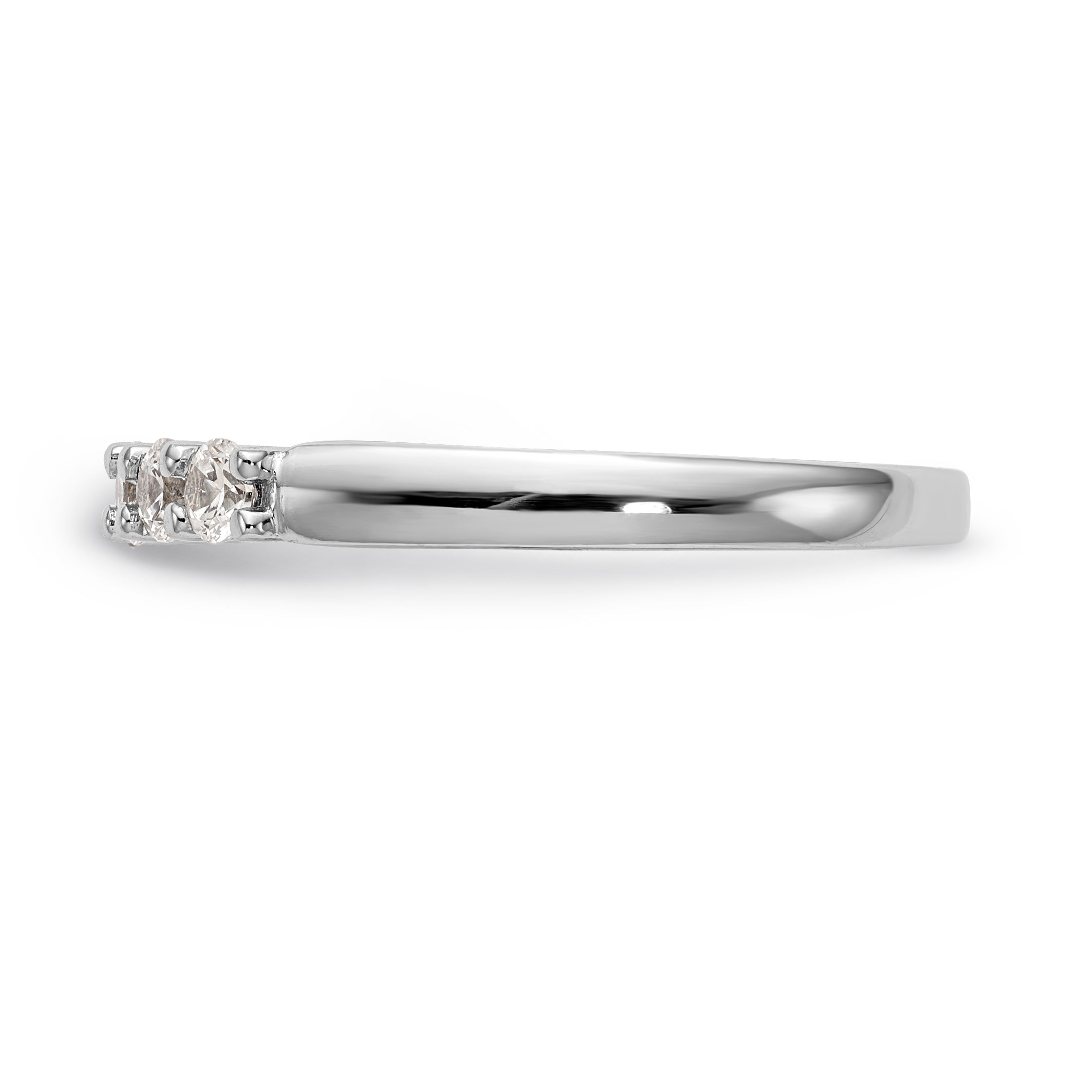 0.30ct. CZ Solid Real 14k White Gold Wedding Wedding Band Ring