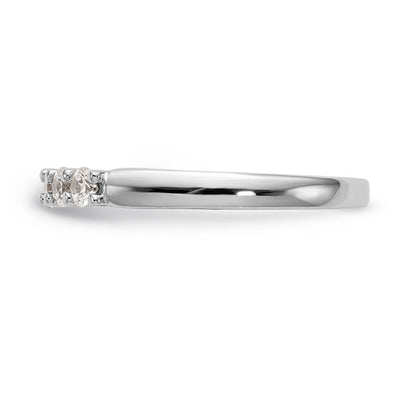 0.30ct. CZ Solid Real 14k White Gold Wedding Wedding Band Ring