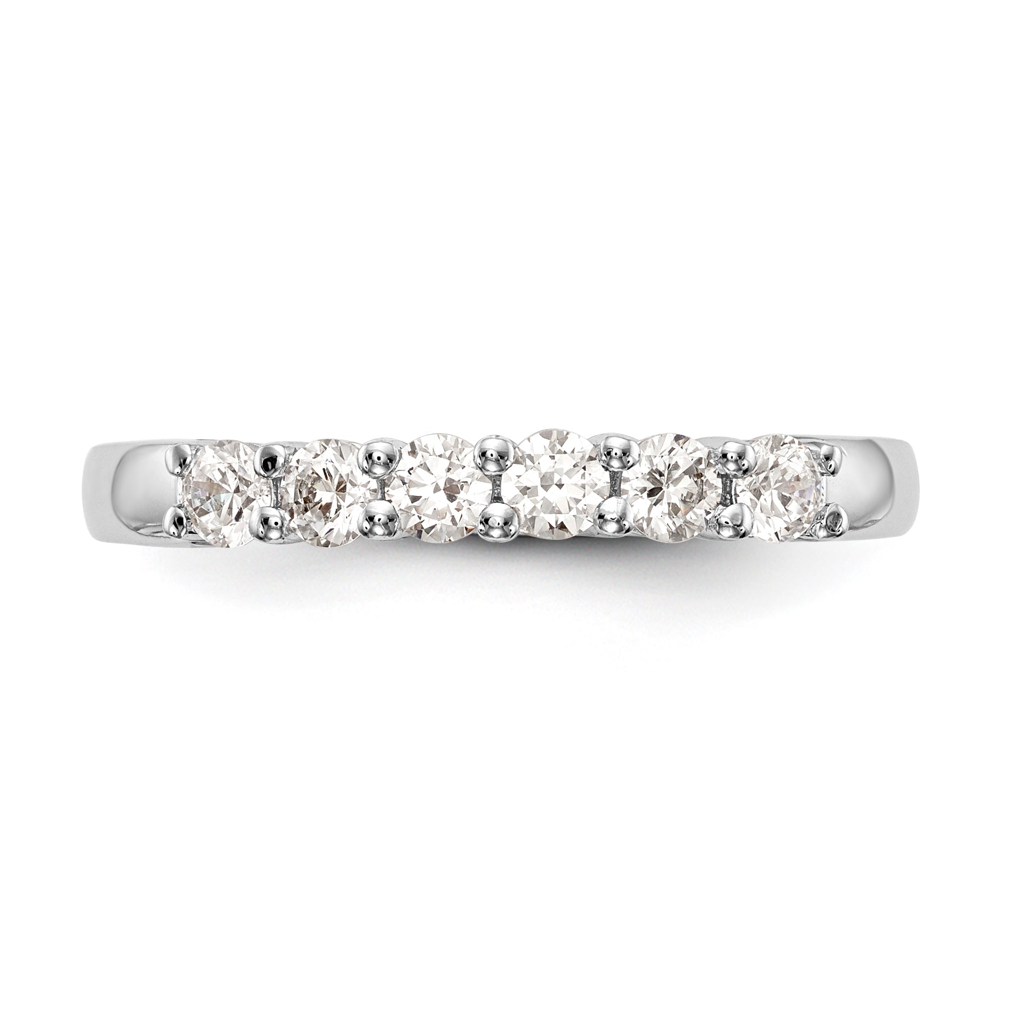 0.30ct. CZ Solid Real 14k White Gold Wedding Wedding Band Ring