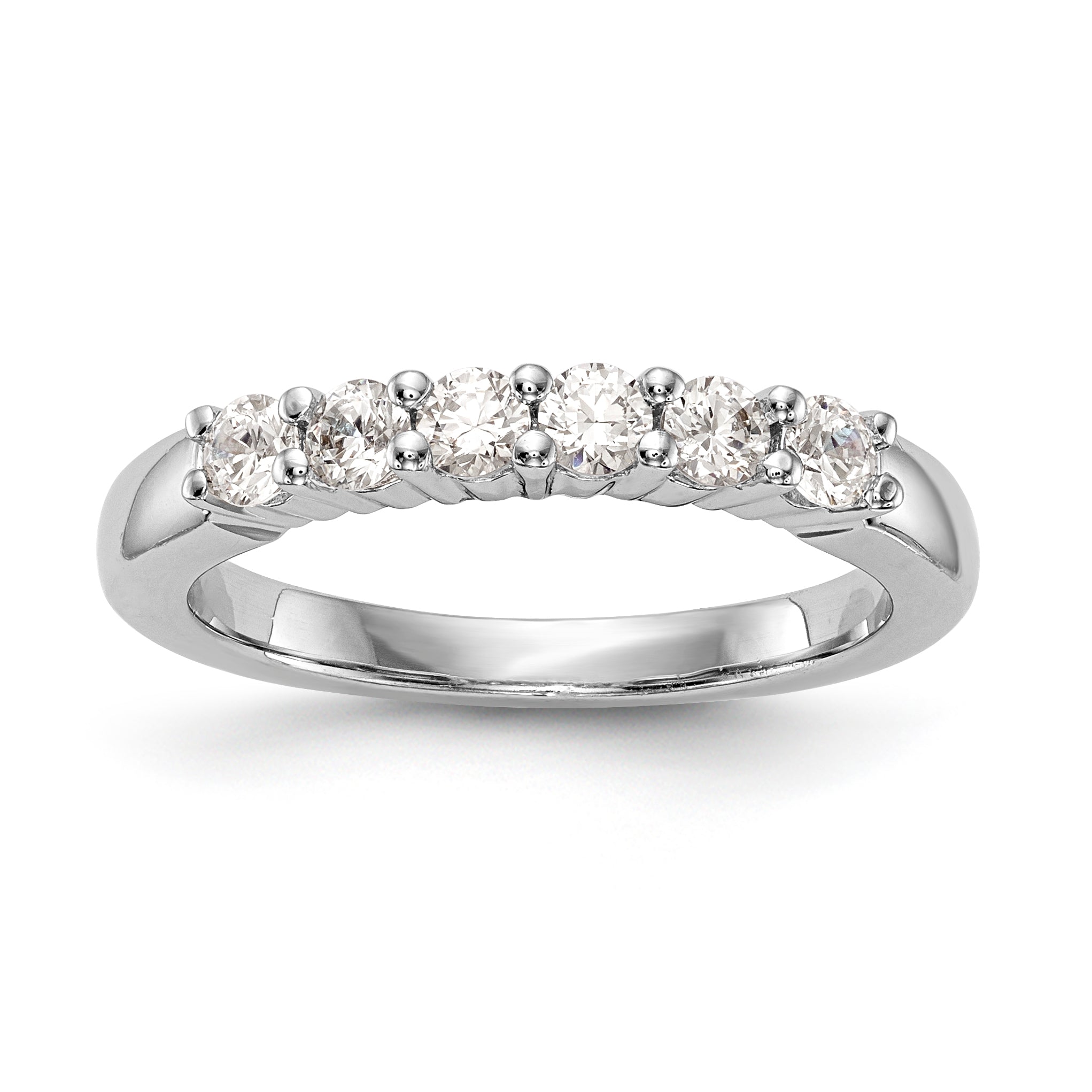 0.30ct. CZ Solid Real 14k White Gold Wedding Wedding Band Ring