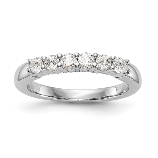 0.30ct. CZ Solid Real 14k White Gold Wedding Wedding Band Ring